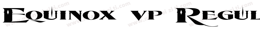 Equinox vp Regular字体转换